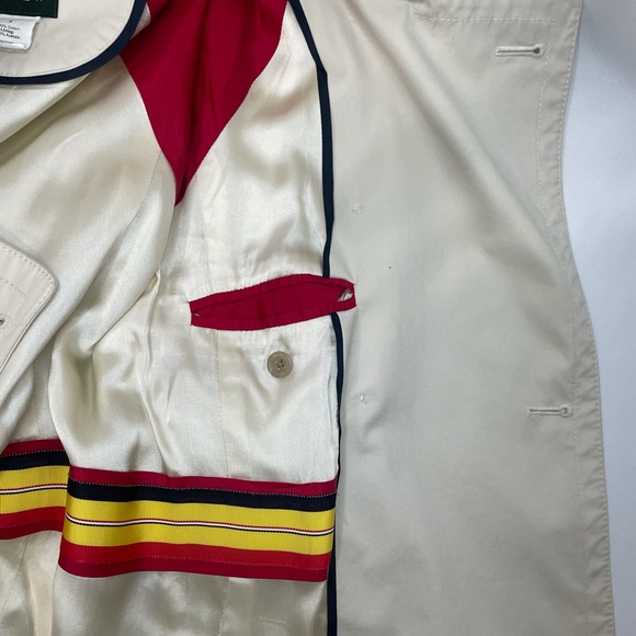 J. Crew Khaki Belted Trench Coat Jacket size 0/S - Picture 6 of 8